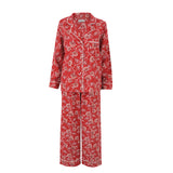Red Flora Warm Cotton Pyjama Set