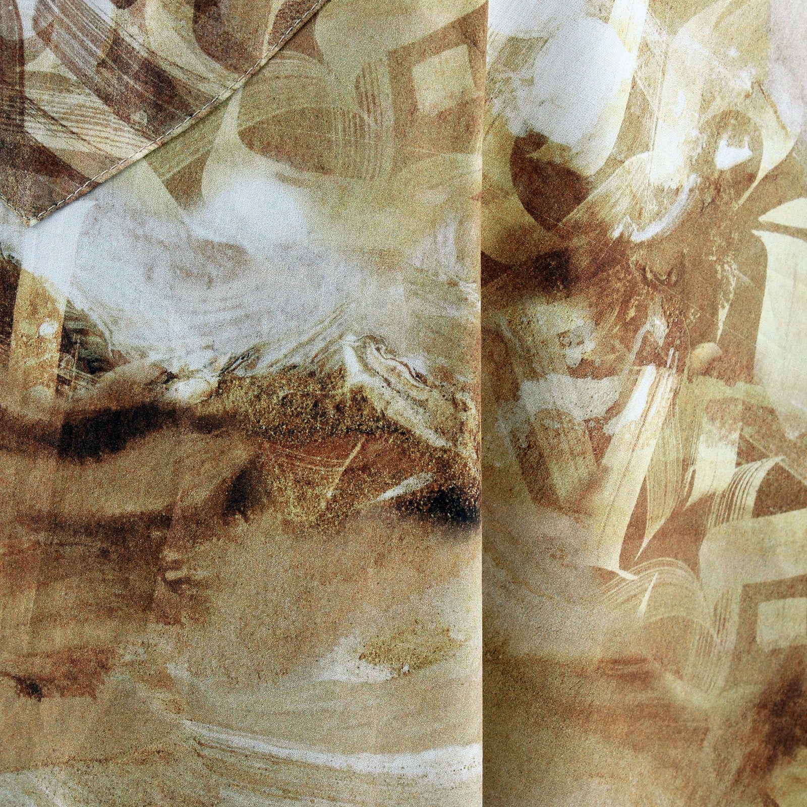 Gold Calligraphy Cotton Kaftan Dress