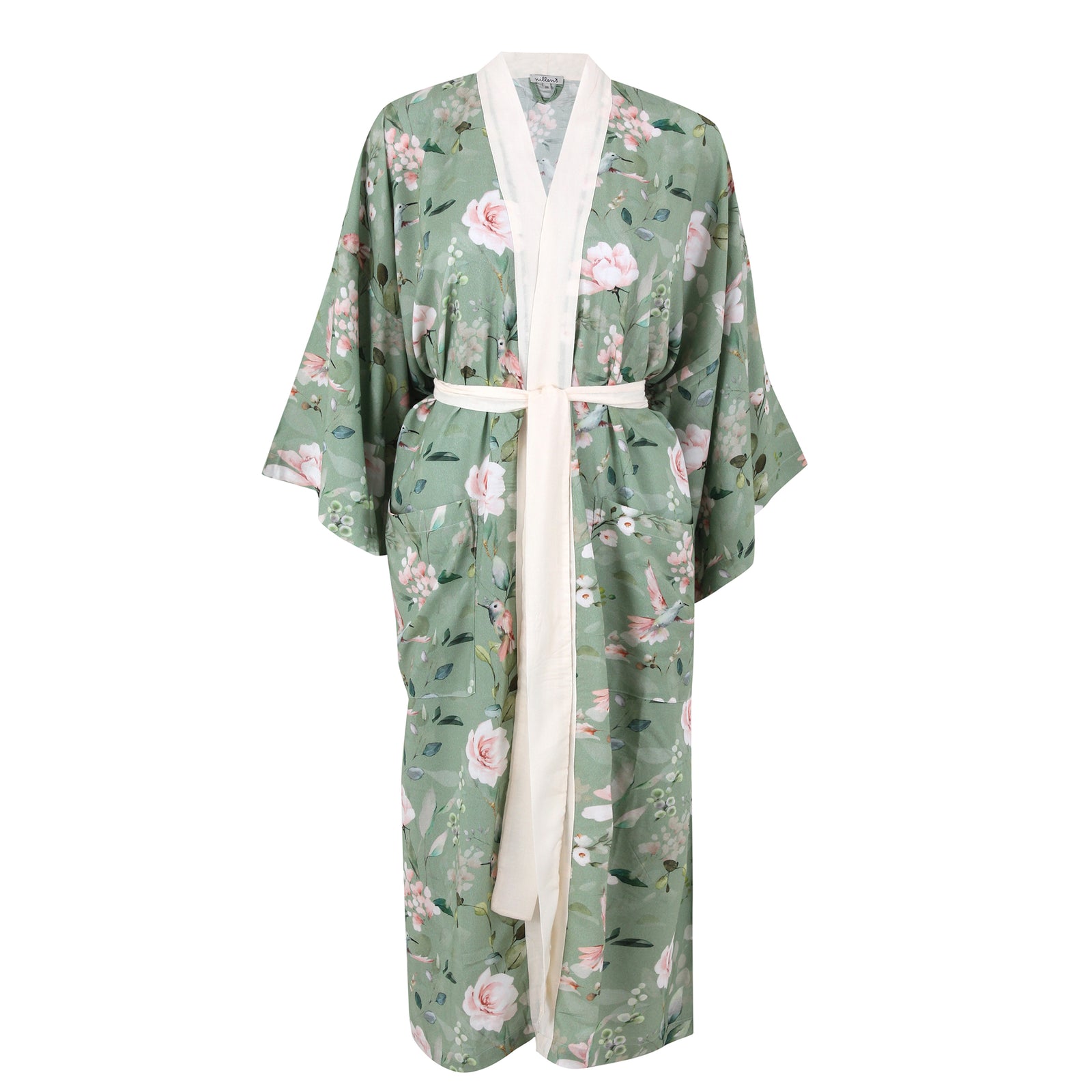 Pink Hummingbird Classic Cotton Kimono