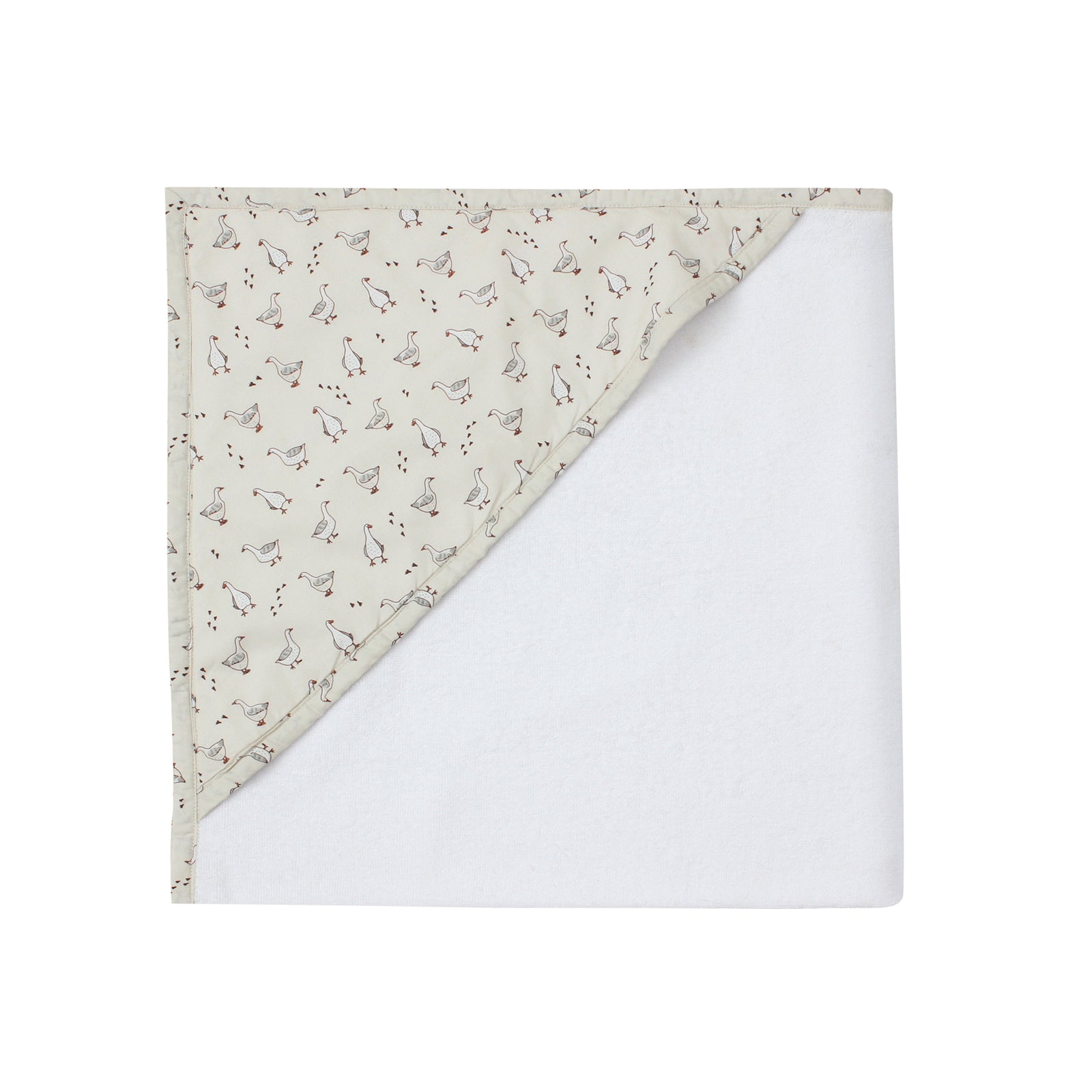 Beige Ducks Hooded Baby Towel (0-2Y)