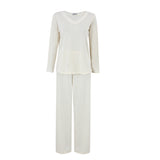 Off-White Lace Trim Pyjama Set