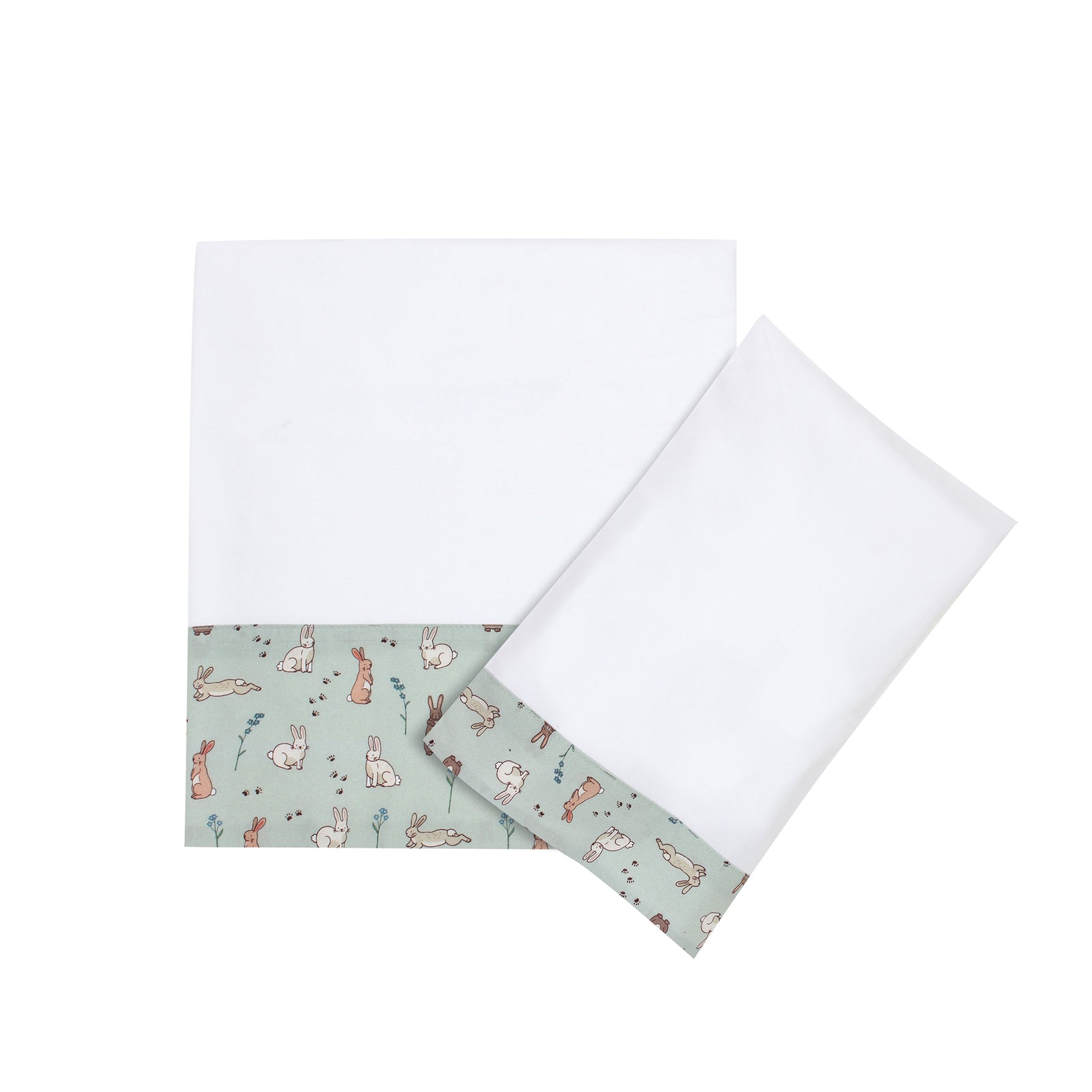 Blue Bunnies Baby Sheet Set