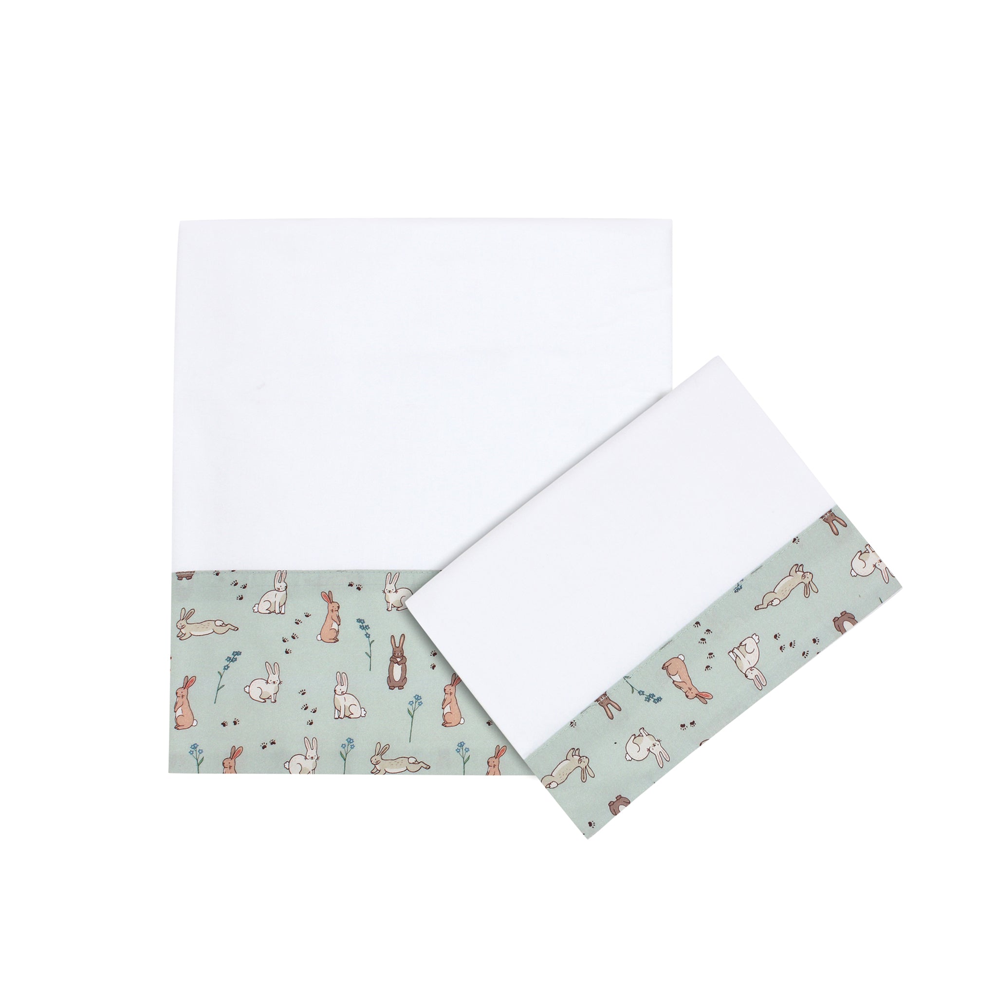 Blue Bunnies Baby Sheet Set