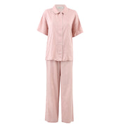 Dusty Pink Piping Silky Viscose Pyjama Set