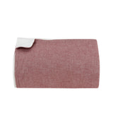 Burgundy/Off-White Throw Blanket