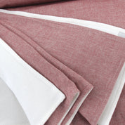 Burgundy/Off-White Throw Blanket
