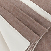 Camel/Off-White Throw Blanket