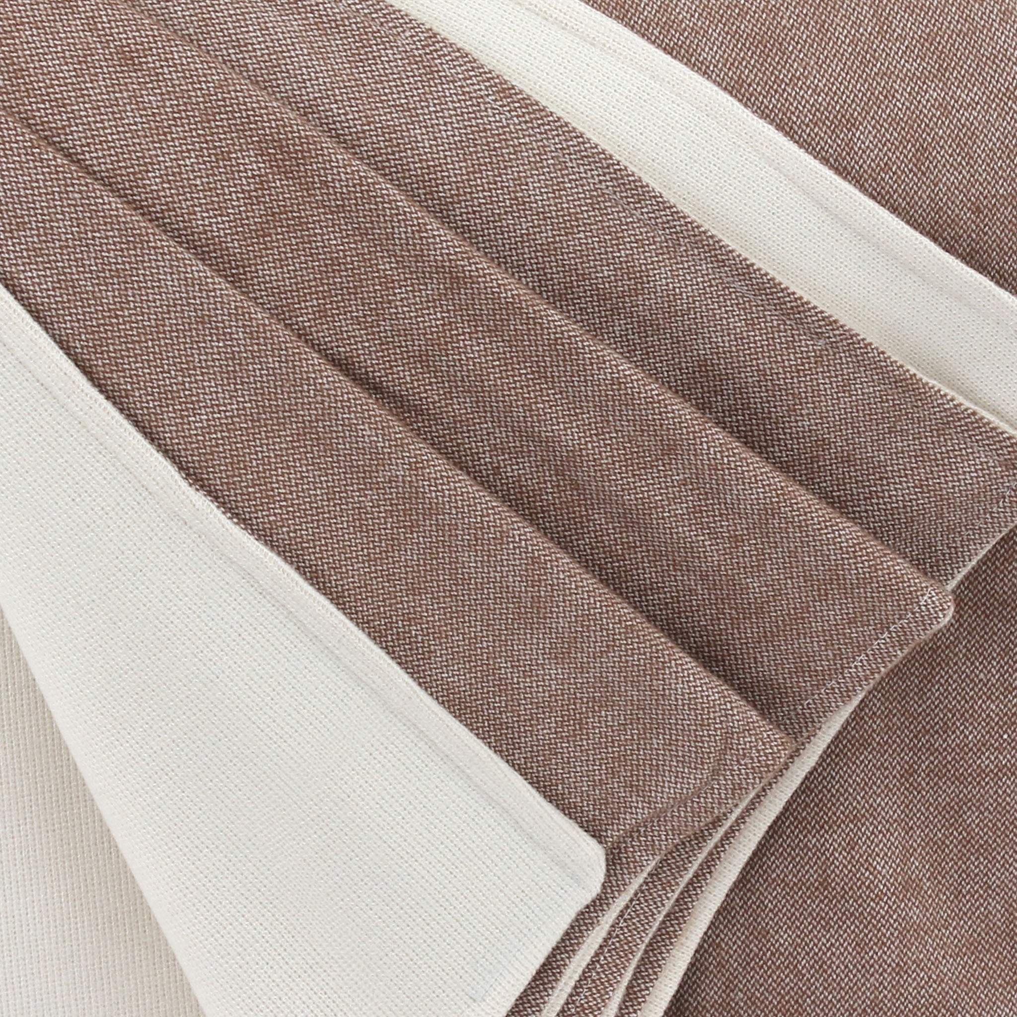 Camel/Off-White Throw Blanket