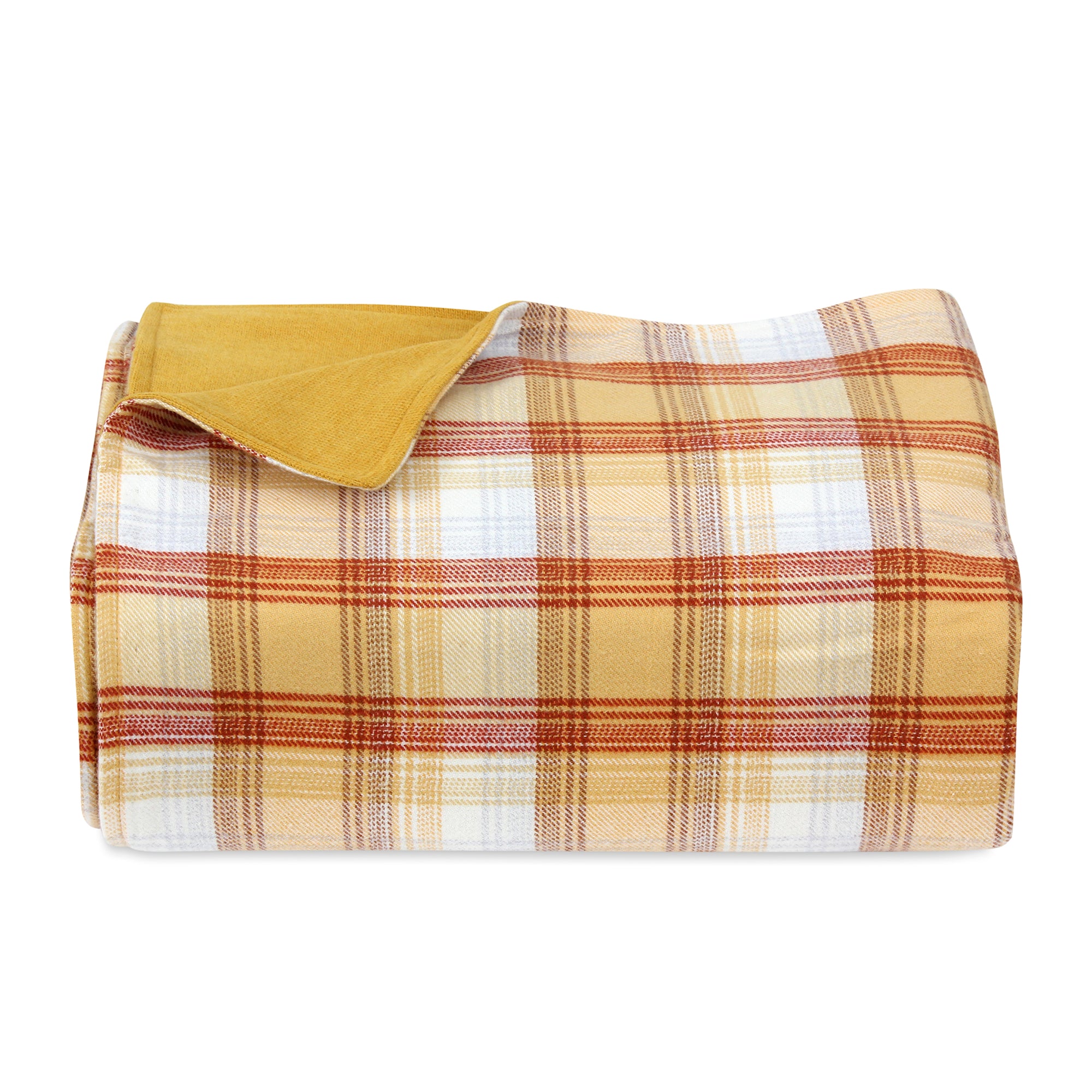 Yellow Check Throw Blanket
