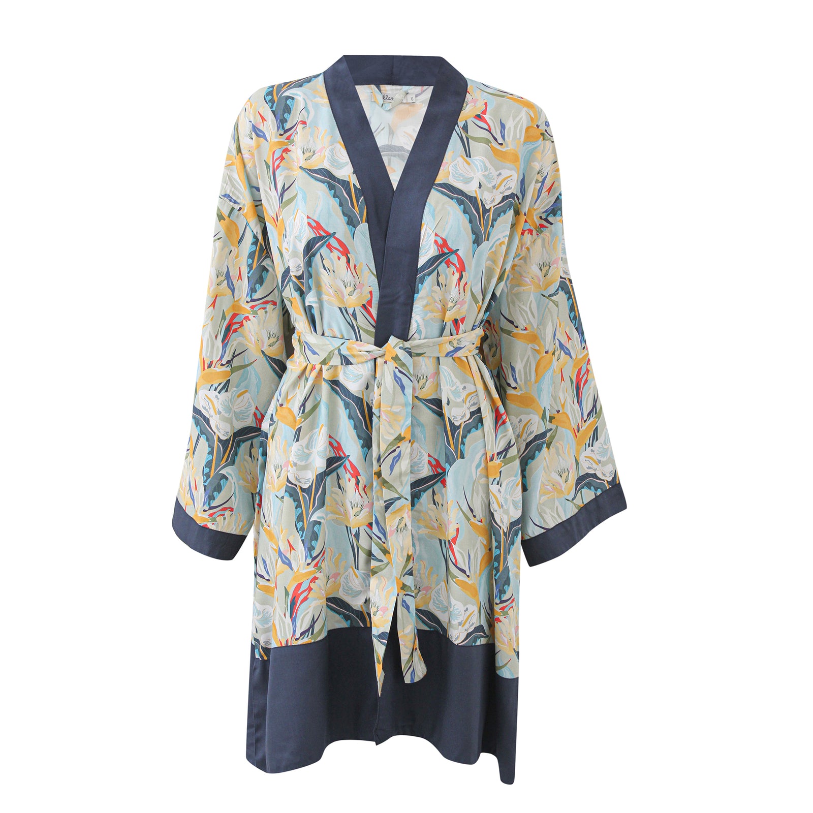Blue Orchid Classic Cotton Short Kimono