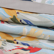 Khaki Orchid Classic Cotton Short Kimono