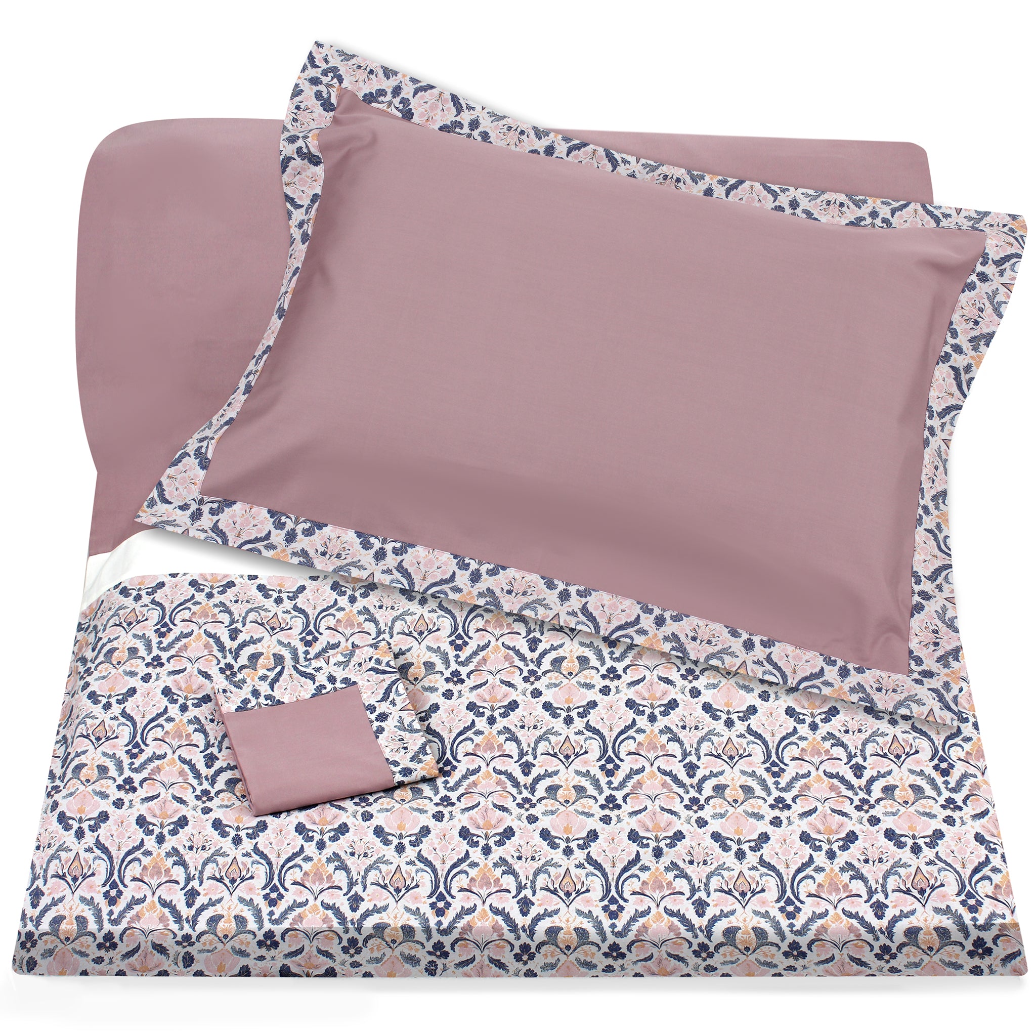 Mauve/Andalus Rose Duvet + Pillowcases