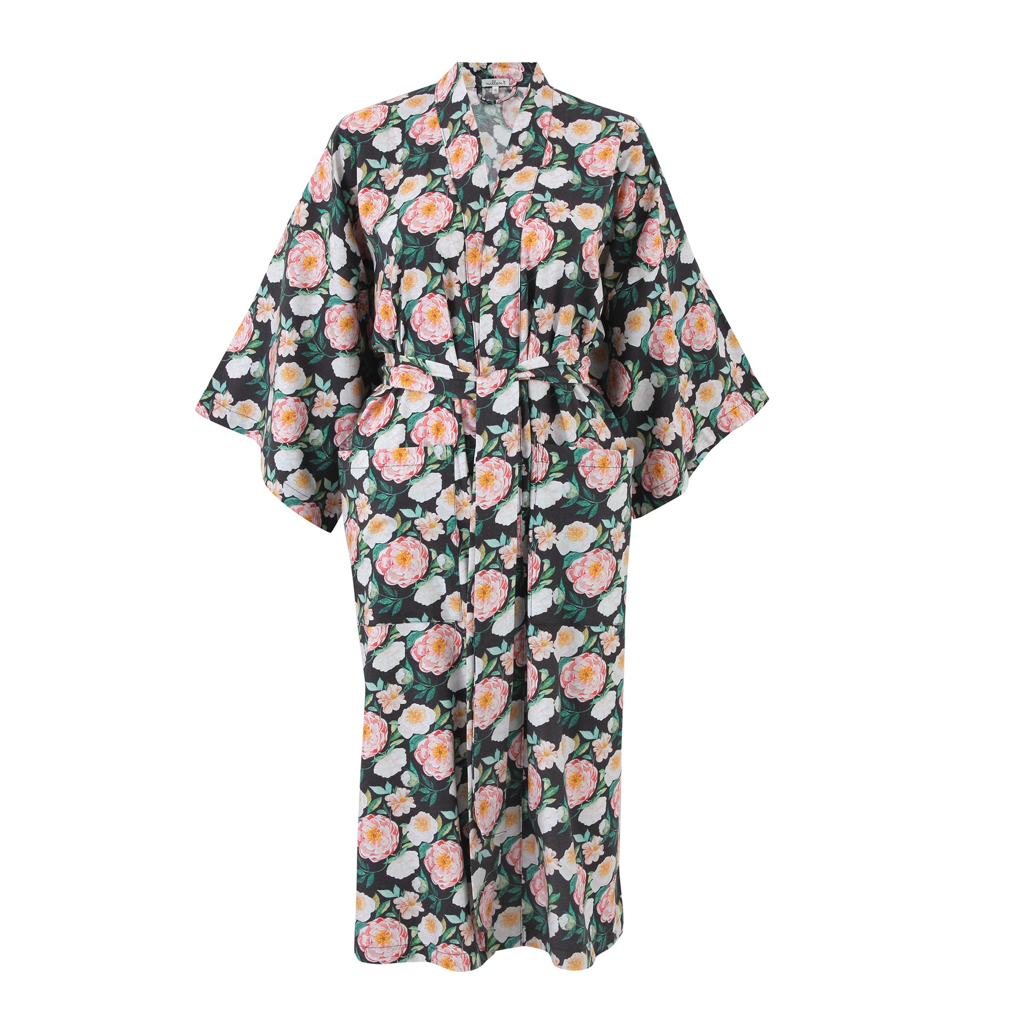 Pink Dahlia Viella Cotton Kimono