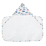 Blue Boats Hooded Kids Towel (3-5Y)