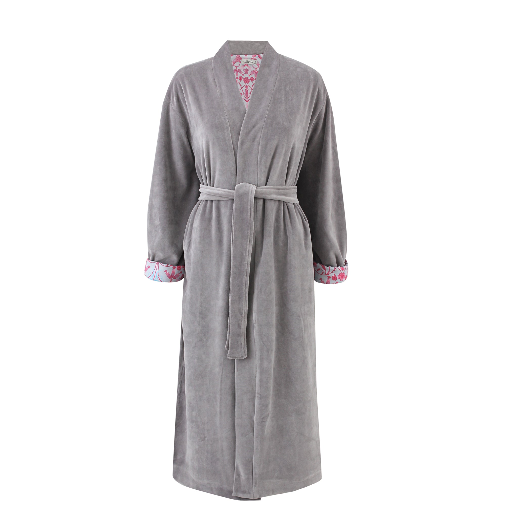 Grey/Violet Mirage Velvet Robe