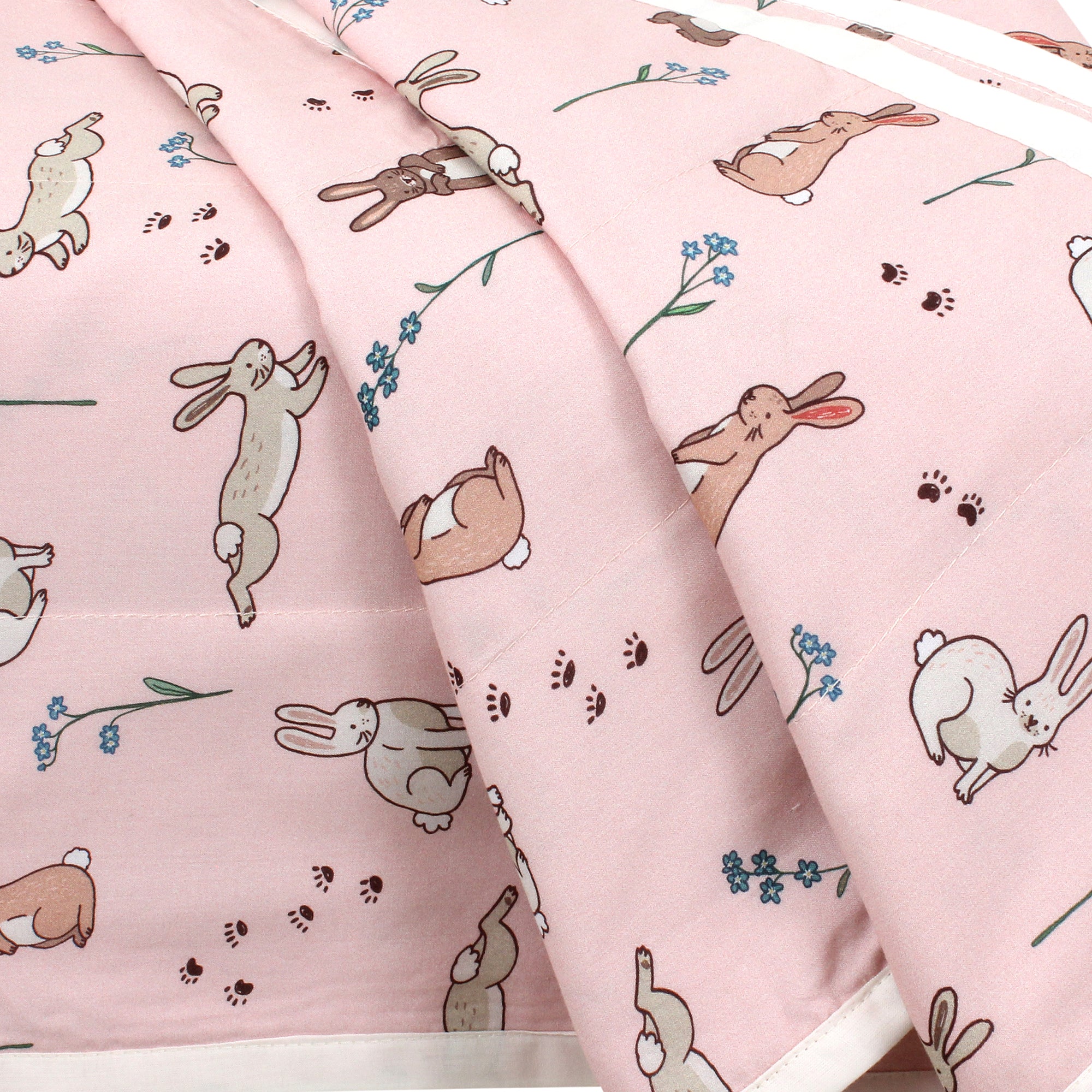 Pink Bunnies Cotton Voile Blanket