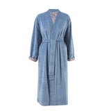Indigo/Petal Pink Velvet Robe