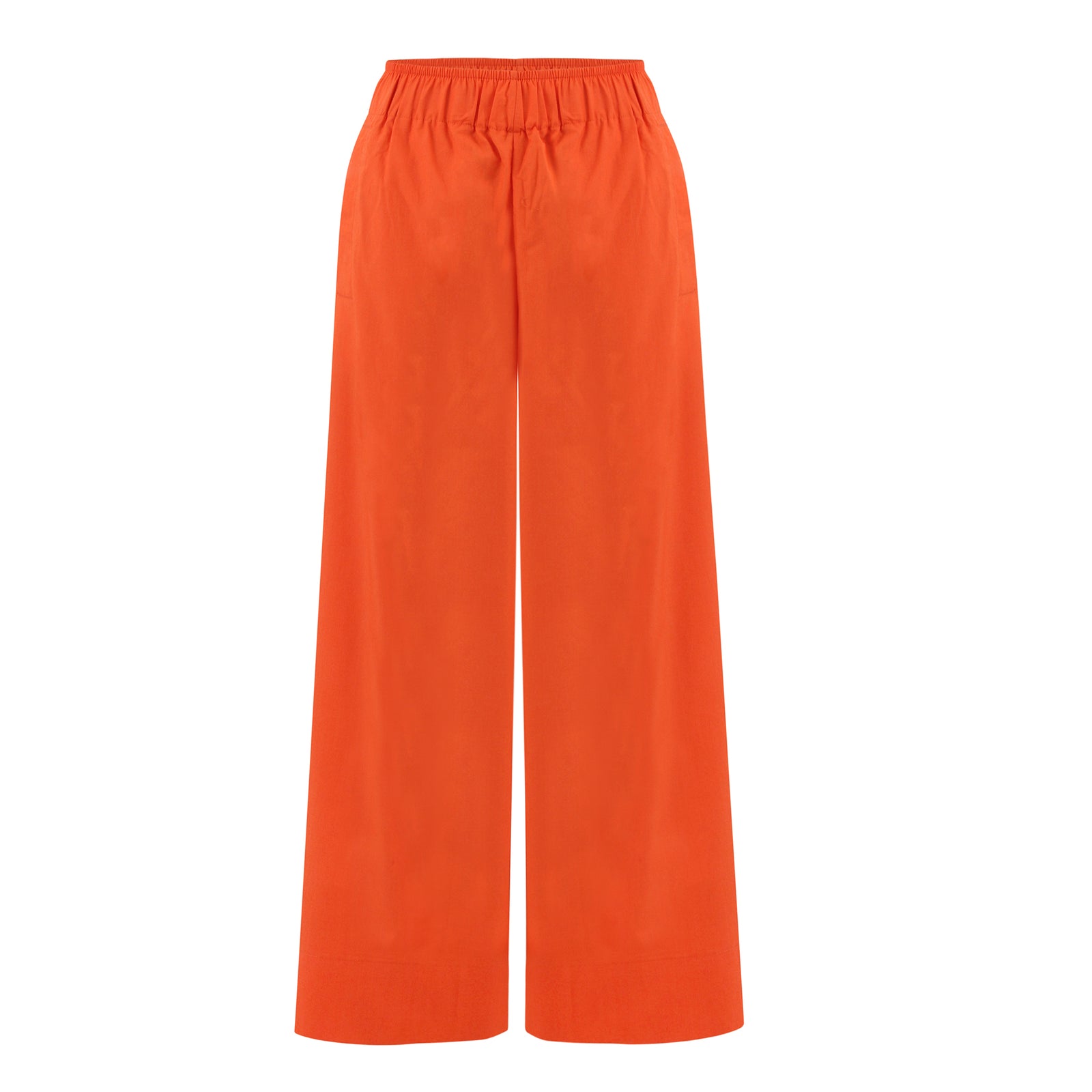 Orange Cropped Wide Leg Pants
