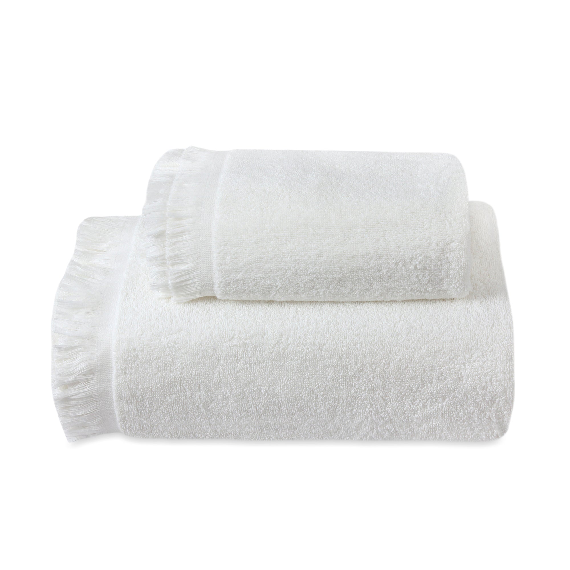 Off-White Fringe Bath Towel Set