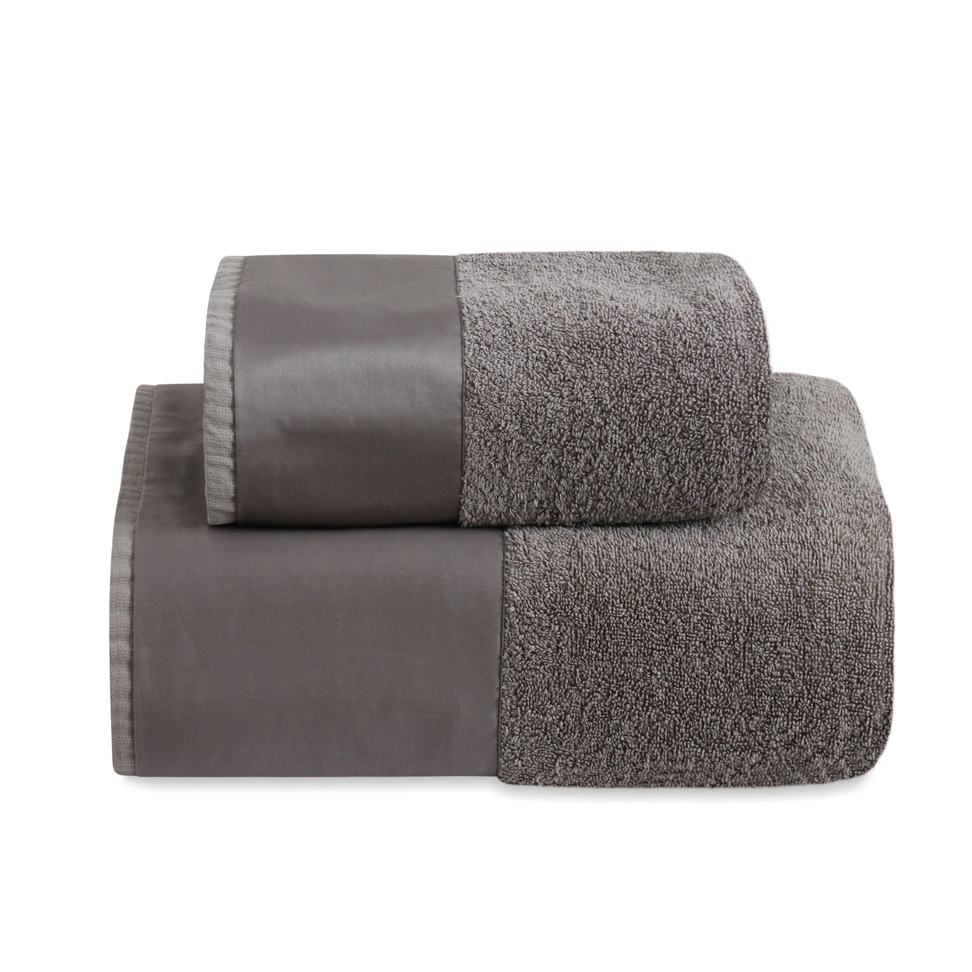 Dark Grey Plain Bath Towel Set
