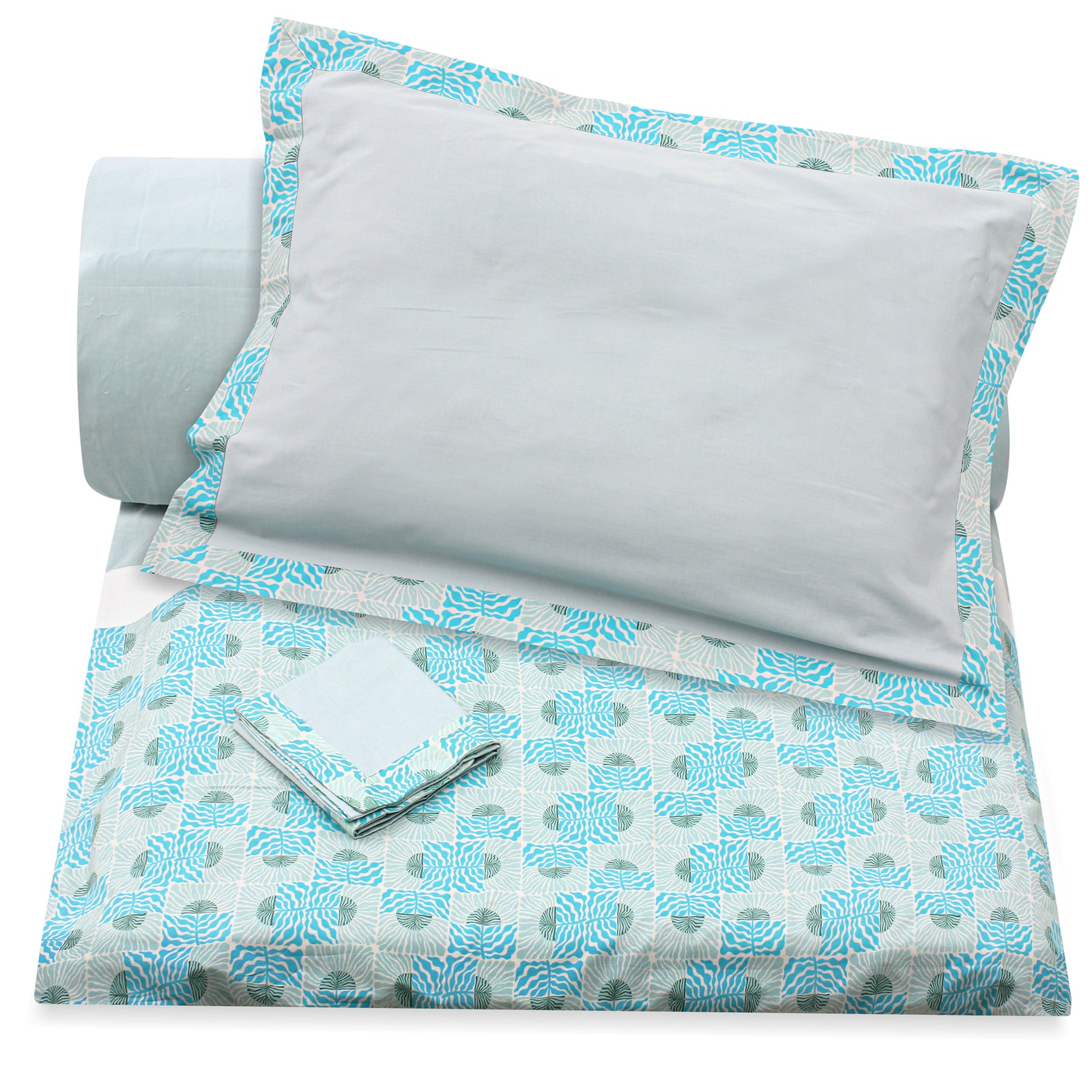Groovy Blue Duvet + Pillowcases