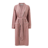 Burgundy/Off-White Piping Robe