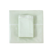 Mint With White Piping Sheet + Pillowcases (600 TC)