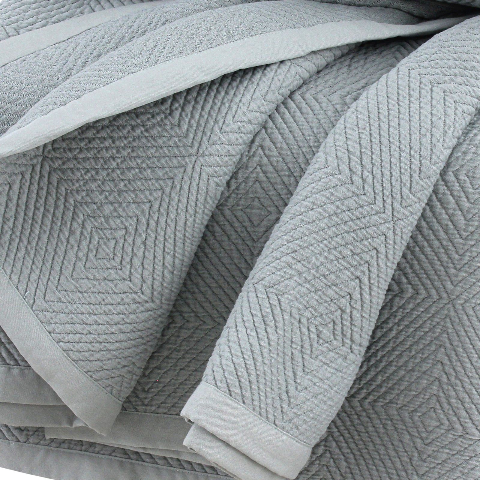 Pistachio Geometric Bedspread - Single