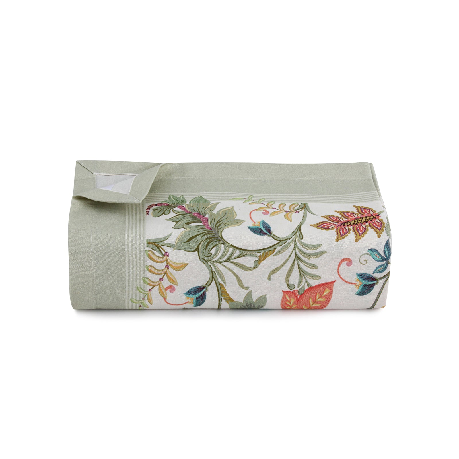 Flora Frame Linen Tablecloth
