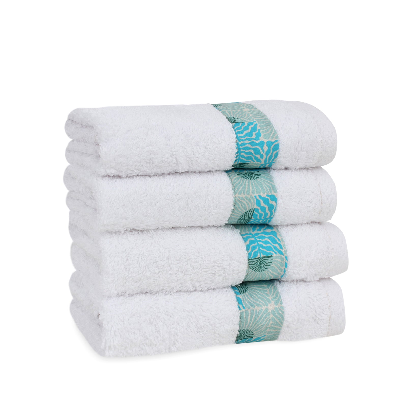 Groovy Blue Hand Towels (Set of 4)