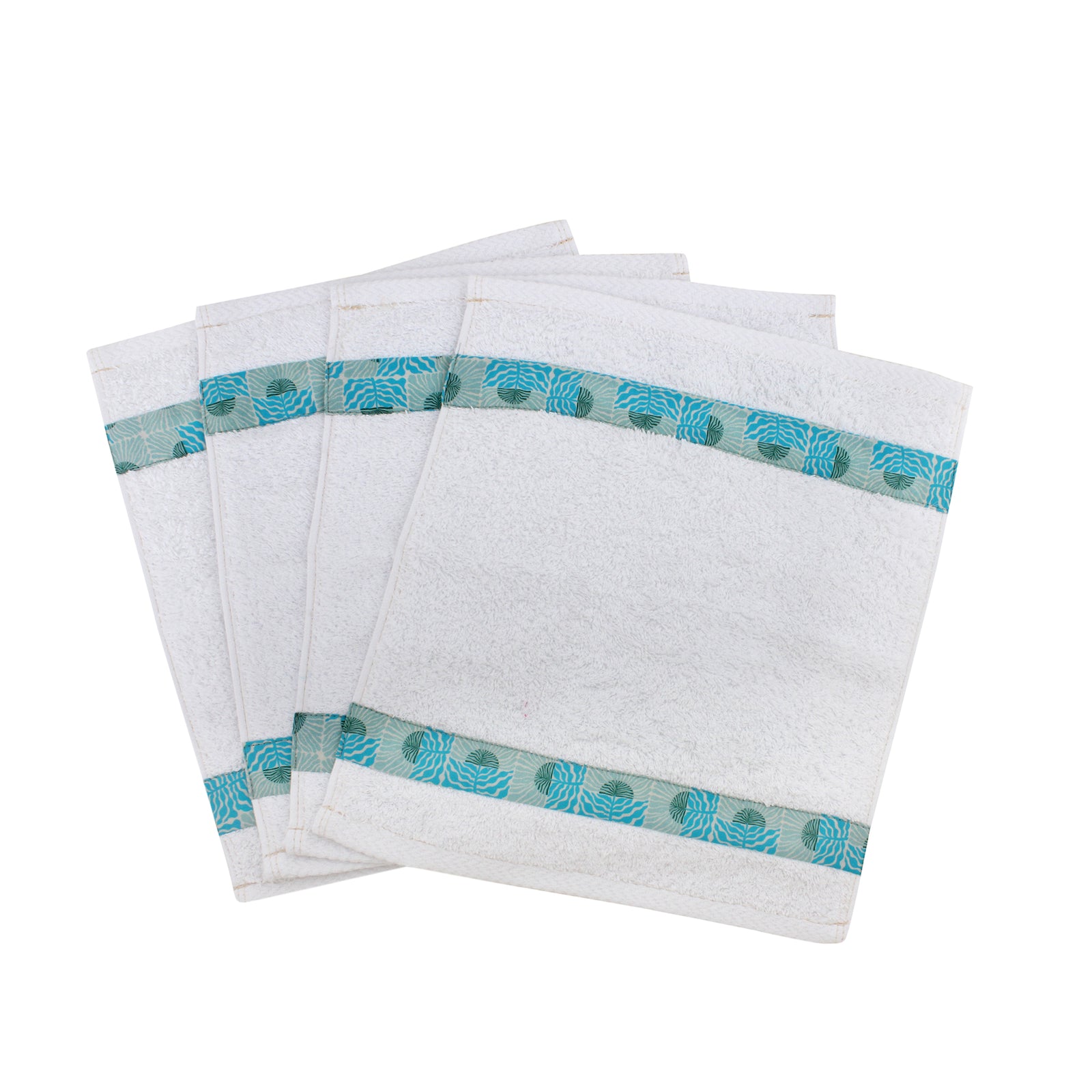 Groovy Blue Hand Towels (Set of 4)