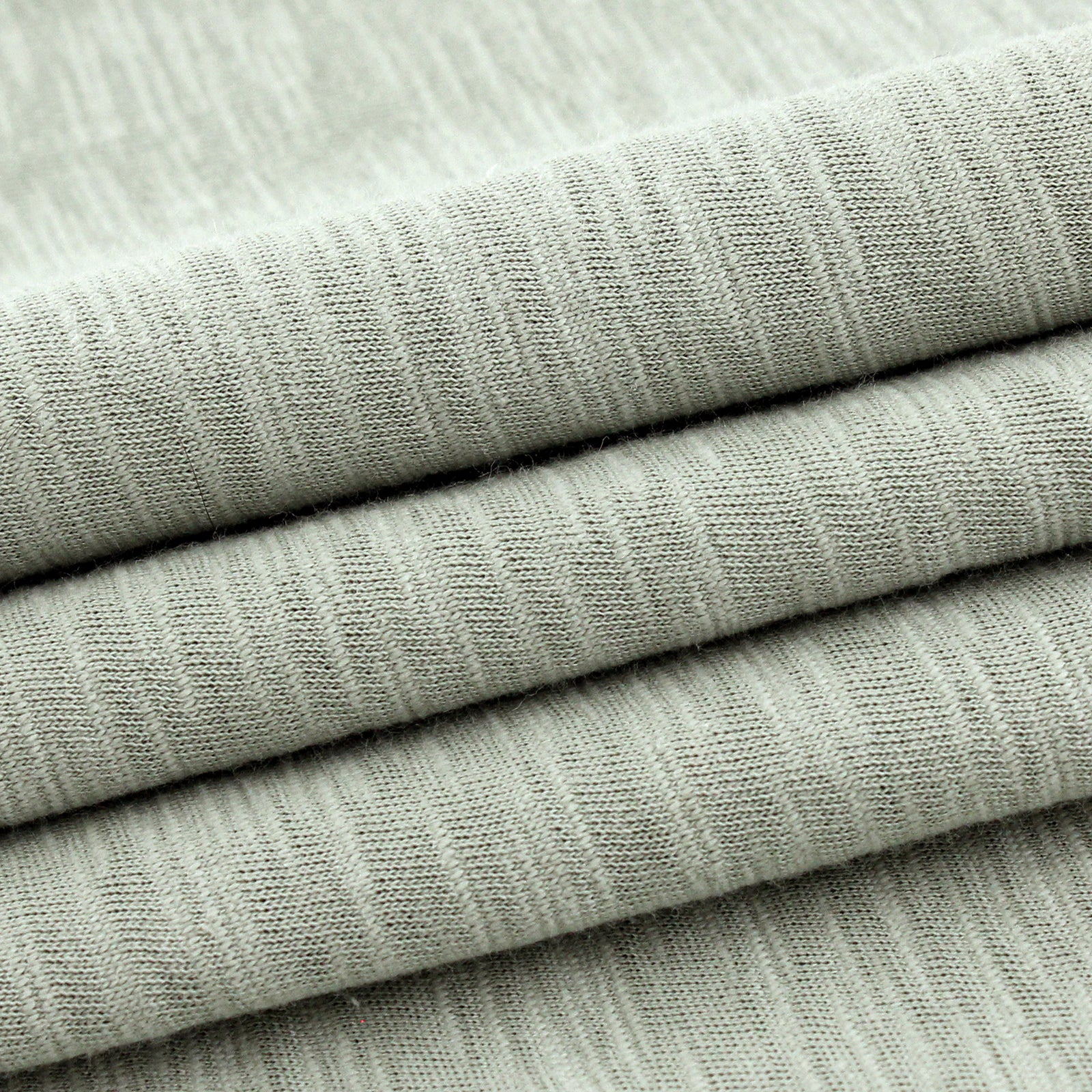 Sage Green Cotton Slub V-Neck T-Shirt