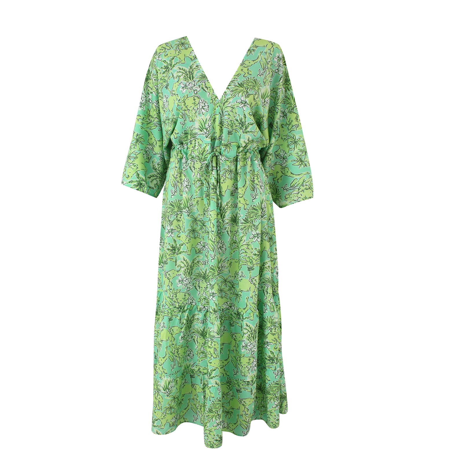 Elephant Forest lris Tie Front Dress