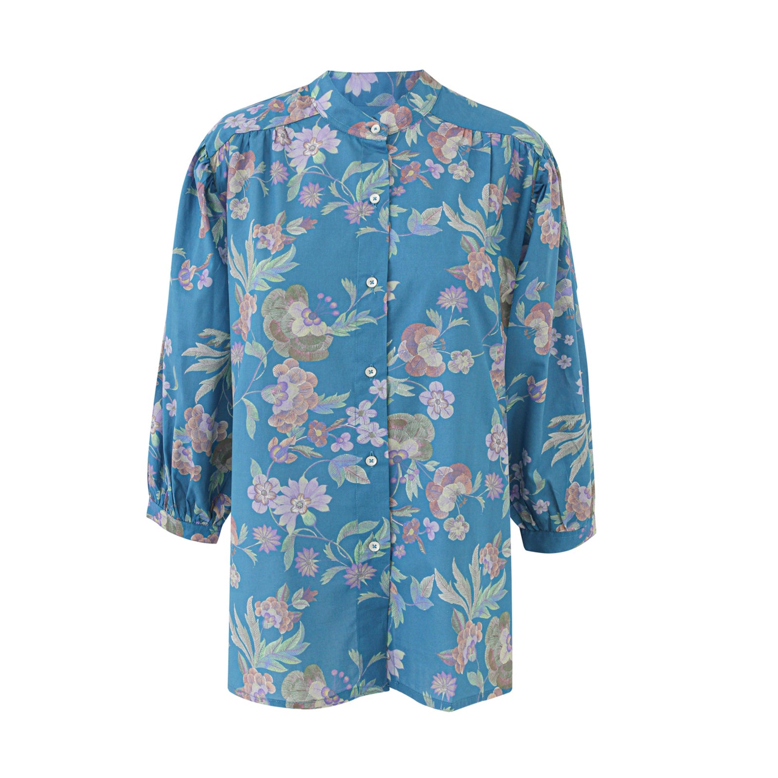 Blue Secret Garden Bali Blouse