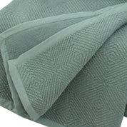 Olive Geometric Jacquard Bedspread