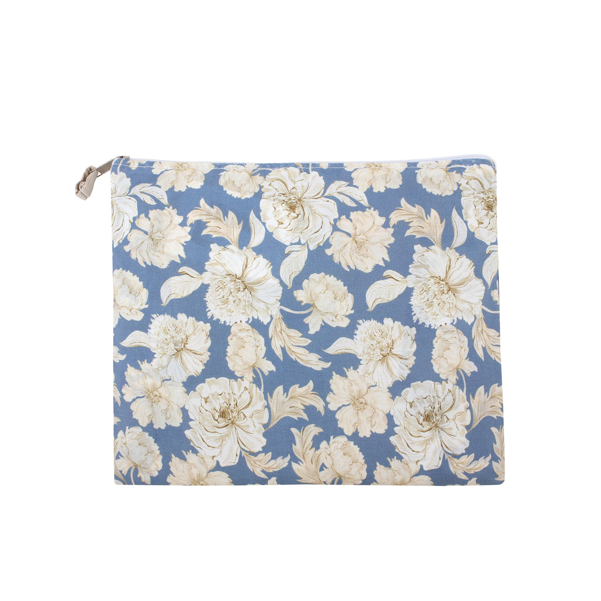Cream On Blue Classic Cotton Kimono