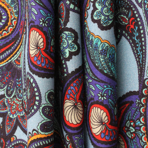 Blue Paisley Printed Bottoms