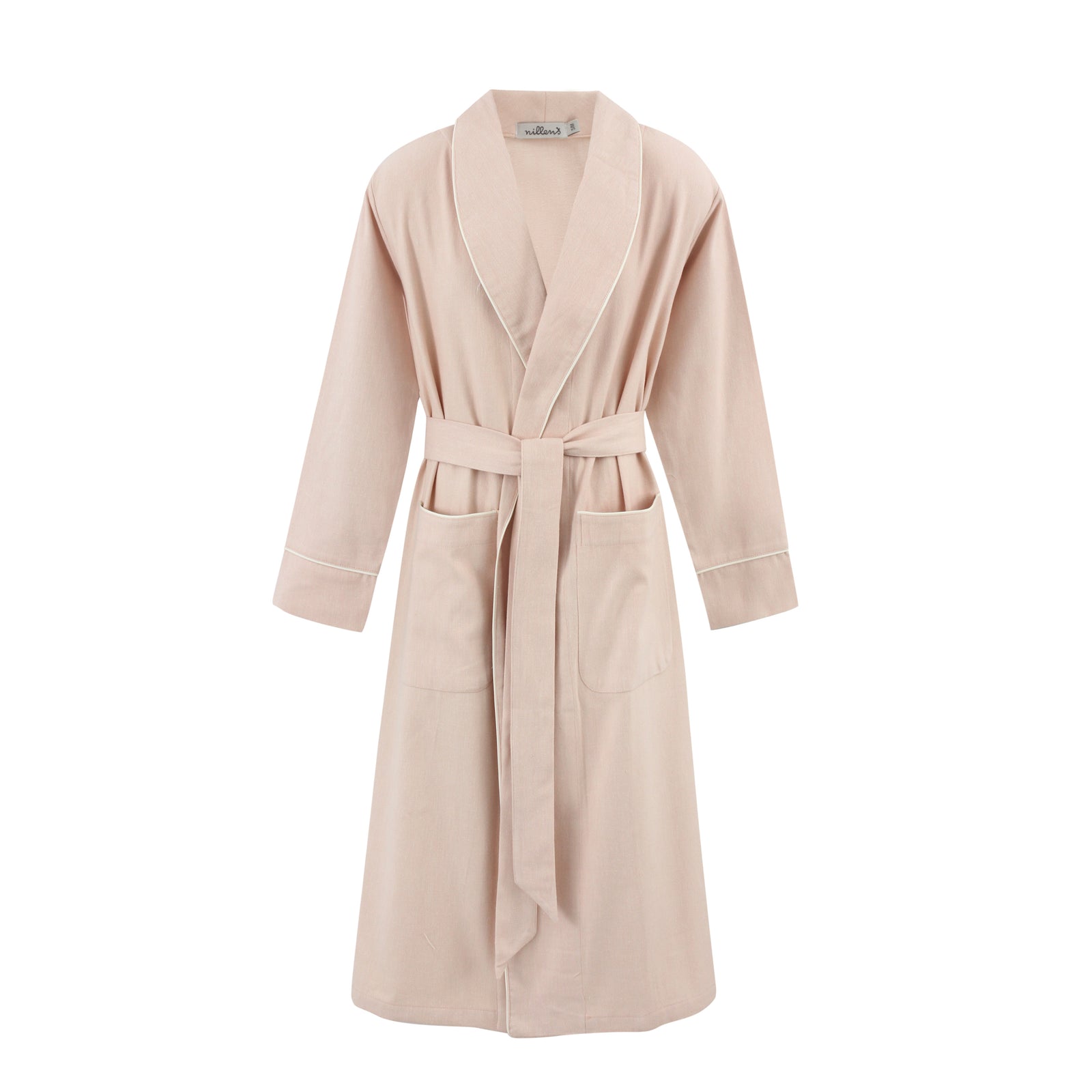 Pink/Off-White Piping Robe
