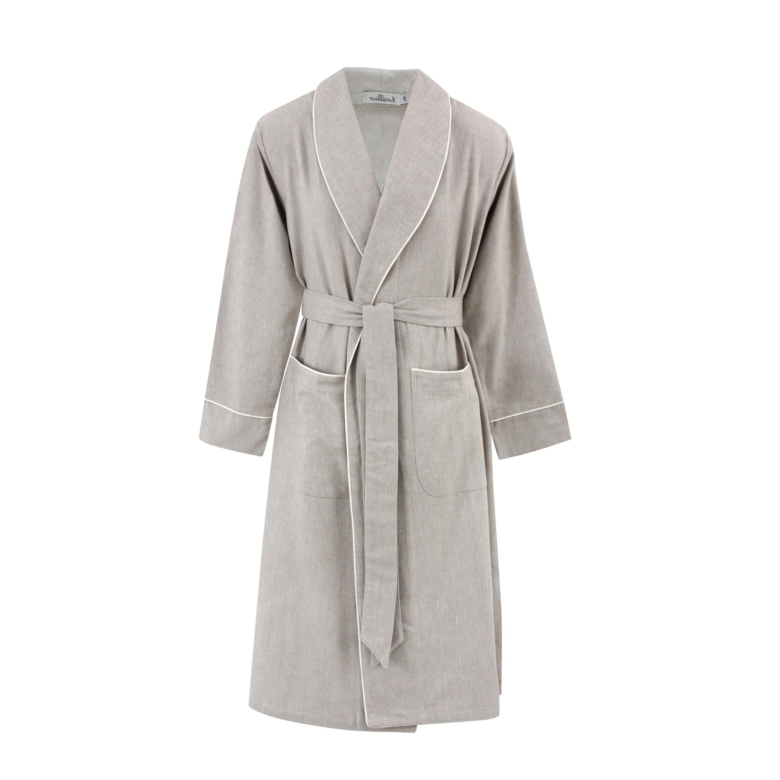 Beige/Off-White Piping Robe
