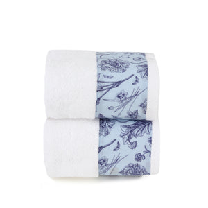 Indigo Florals Face Towel Set