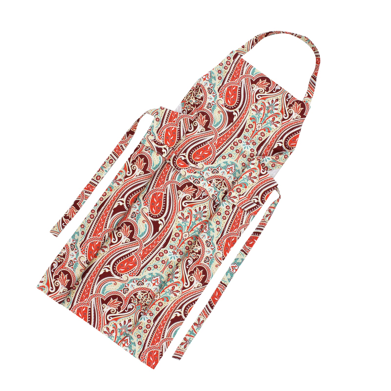 Orange Paisley Apron