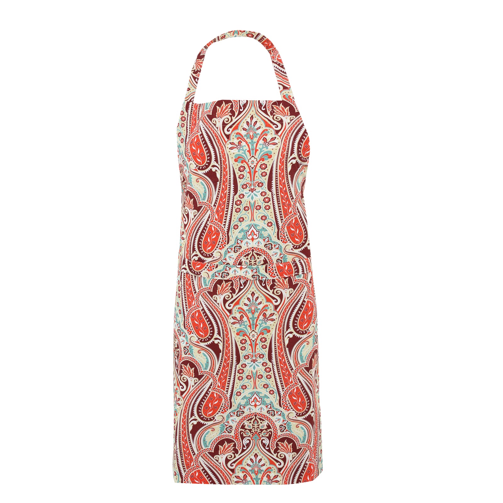 Orange Paisley Apron