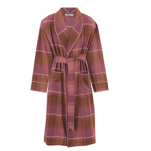 Violet  Check Piping Robe