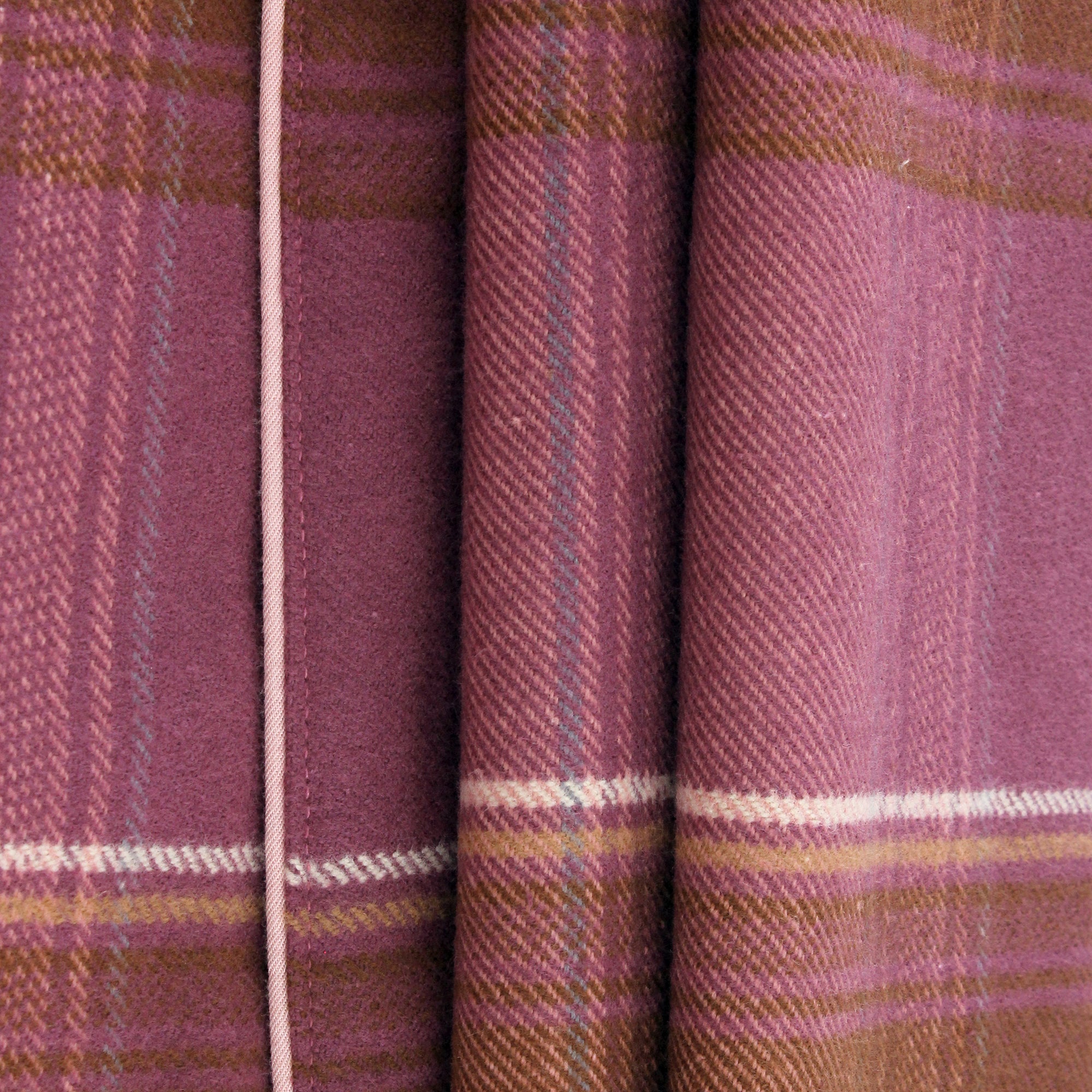 Violet  Check Piping Robe