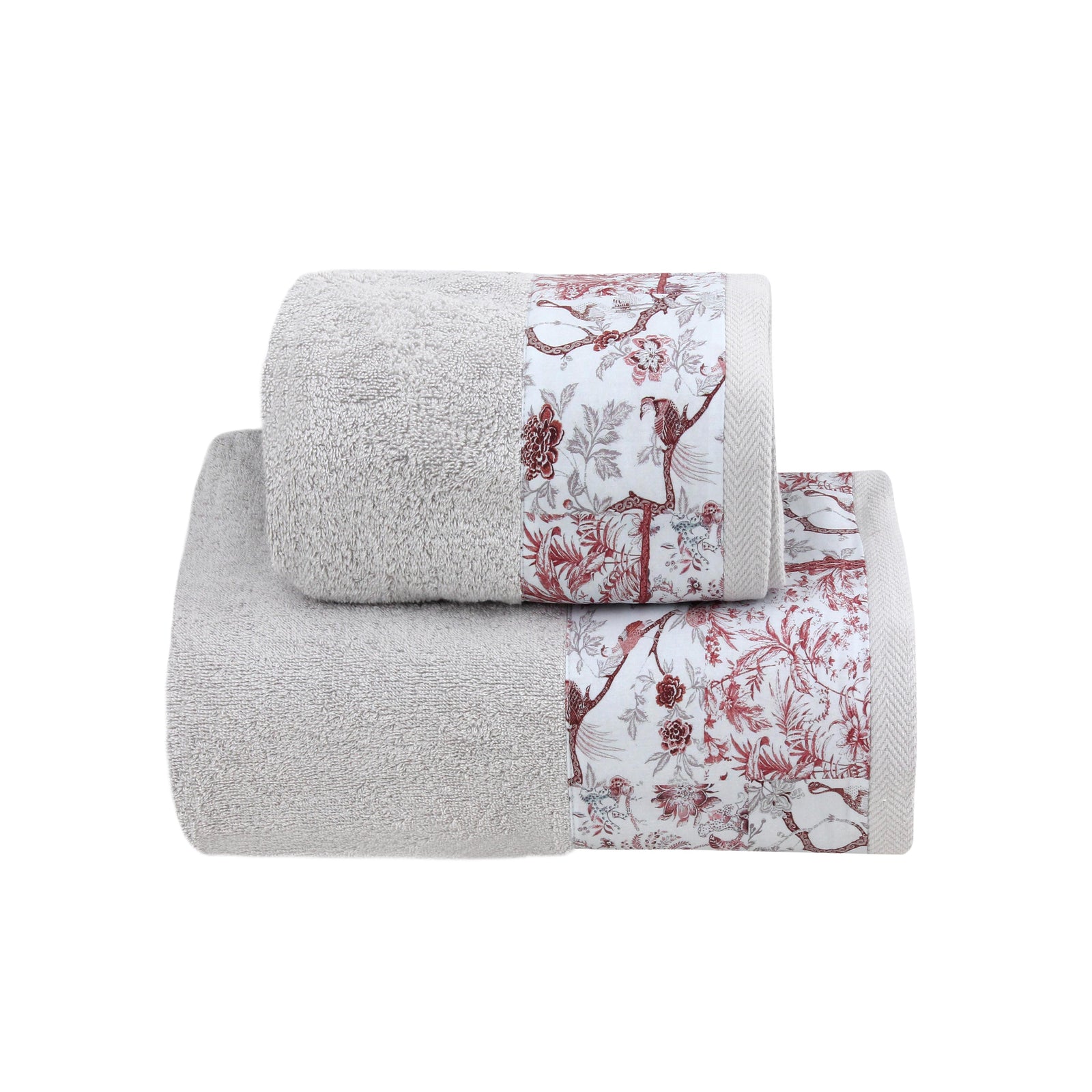 Red Peacock Bath Towel Set