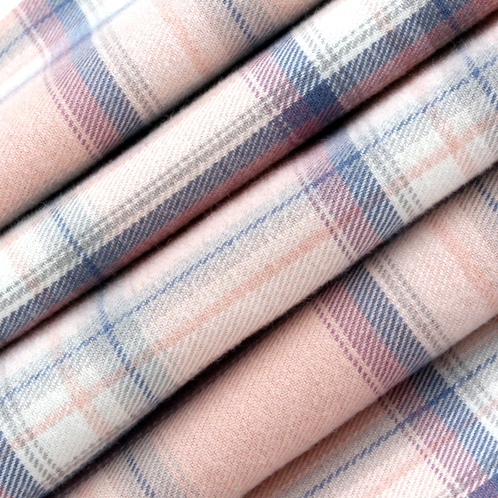 Rose/Blue Checks Warm Cotton Pyjama Set