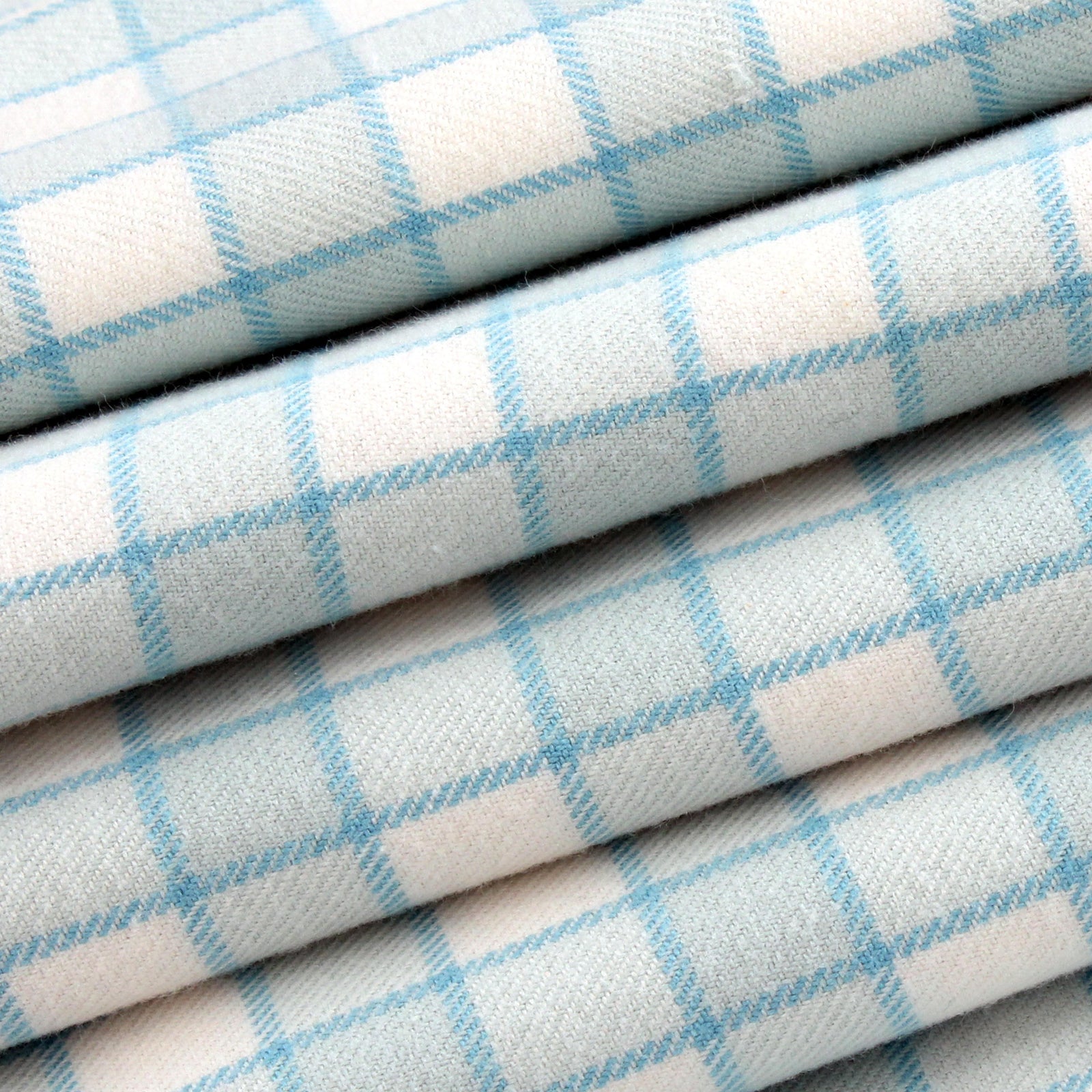 Aqua/White Checks Warm Cotton Pyjama Set
