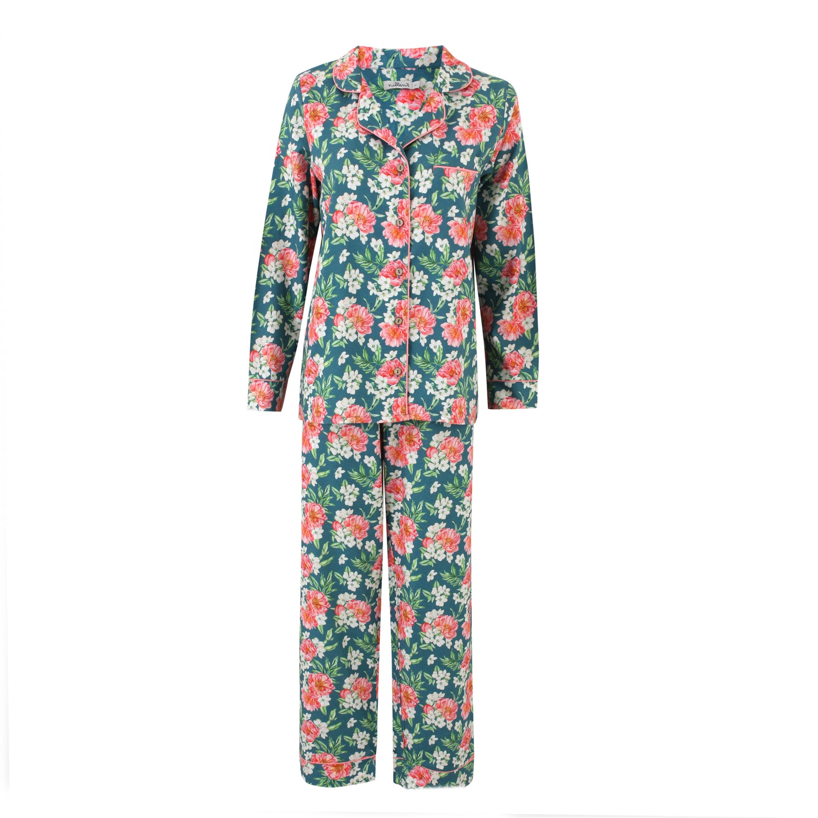 Dark Daisies Warm Cotton Pyjama Set