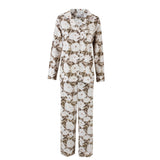 Cream Wood Warm Cotton Pyjama Set