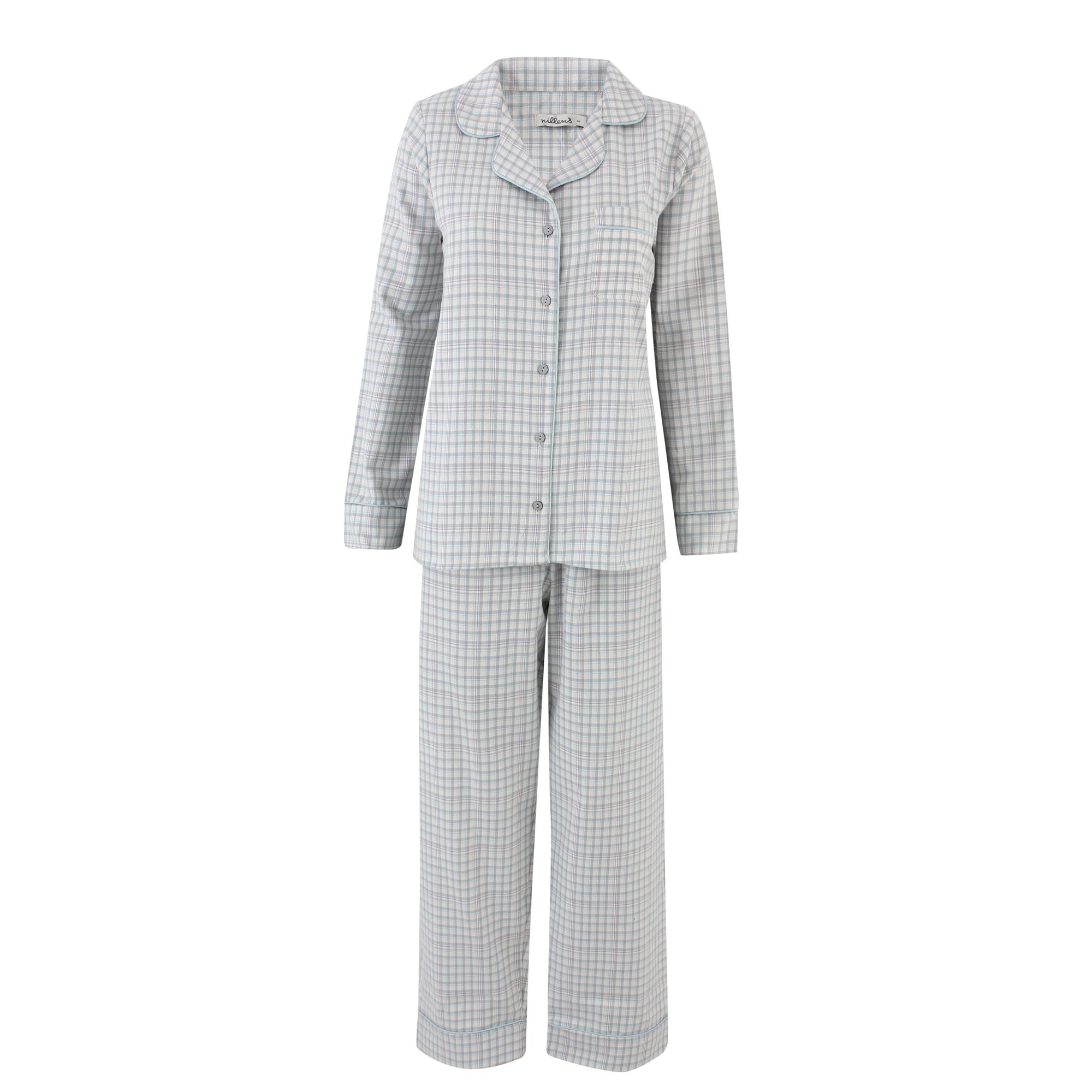 Blue/Grey Checks Pyjama Set